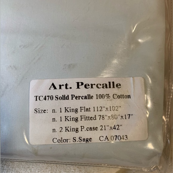 Le Telerie Toscane King size sheet set 470 Thread count - Picture 6 of 6